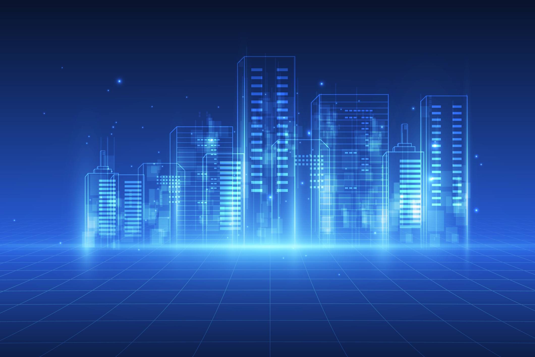 Аляска небоскребы. Фон для мобильного приложения город. Дневной город. Цифровой город. Сквер панорама.